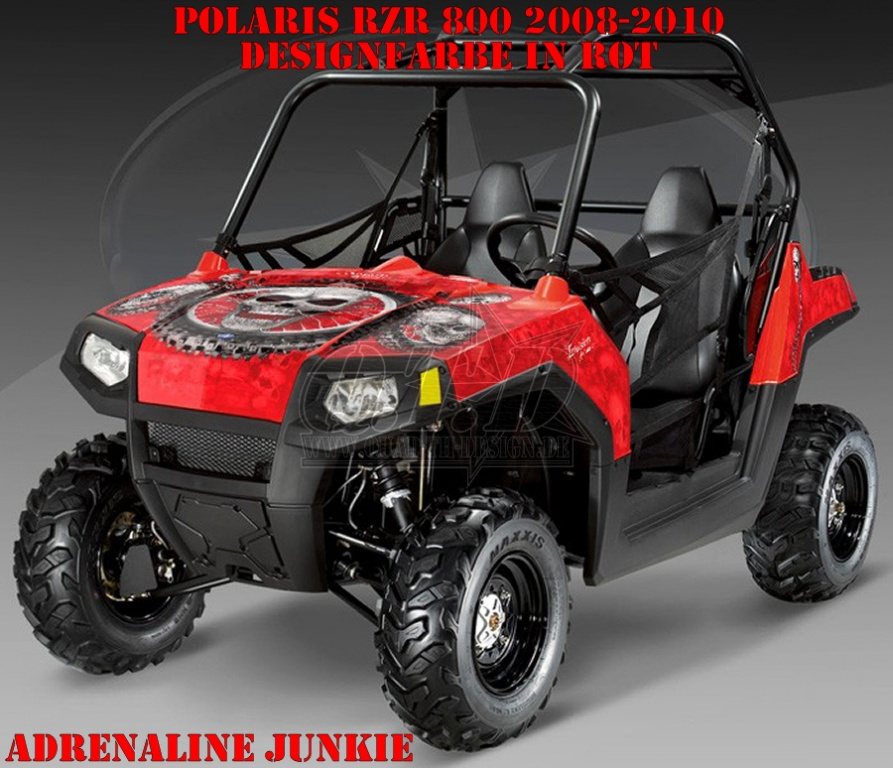 Adrenaline Junkie Rot für Polaris RZR 800/800 S - 2006-2010